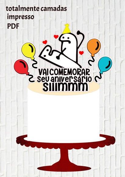 Arquivo de Corte Topo Flork Vai Comemorar Aniversário Sim