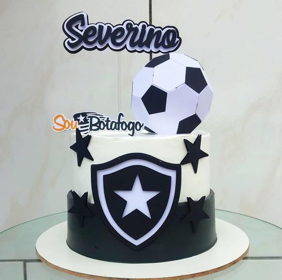 Arquivo de Corte Topo Futebol Bota Fogo Bola 3d