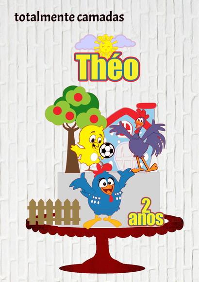 Arquivo de Corte Topo Galinha Pintadinha Camadas