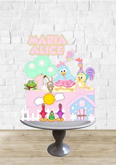 Arquivo de Corte Topo Galinha Pintadinha Rosa 3