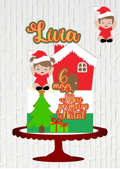 Arquivo de Corte Topo Natal Bebe Camadas