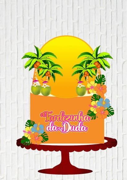 Arquivo de Corte Topo Tardezinha Flores Tropicais