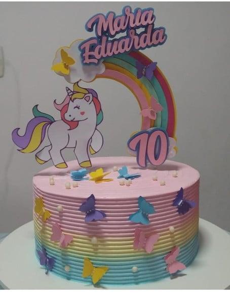 Arquivo De Corte Topo Unicornio Arcoiris 3