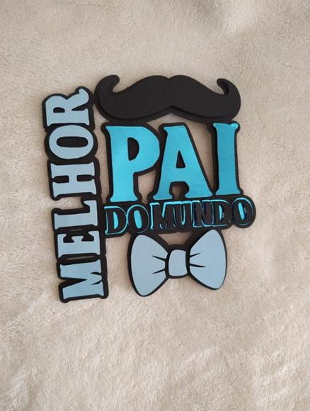 Arquivo de Corte Topos de Bolo Melhor Pai do Mundo