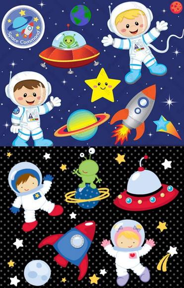 Kit Digital Astronauta Menino e Menina