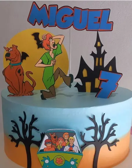 2 Arquivo De Corte Topo De Bolo Scooby Castelo Camdas