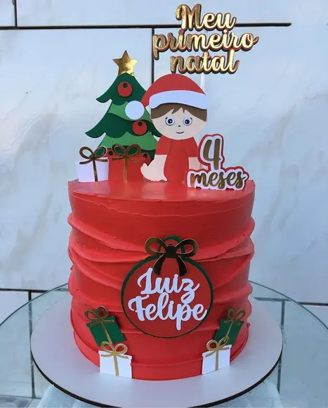 A|rquivo de Corte Topo de Bolo Natal Bebe Menino
