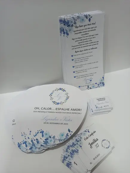 Arquivo Corte Kit Convite Casamento Azul Serenity