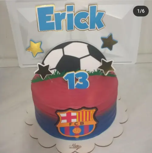 Arquivo Corte Topo De Bolo Barcelona Bola Camadas