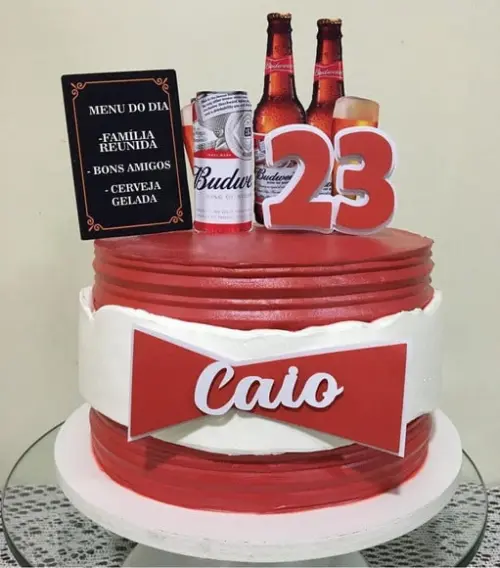 Arquivo Corte Topo de Bolo Cerveja Budweiser
