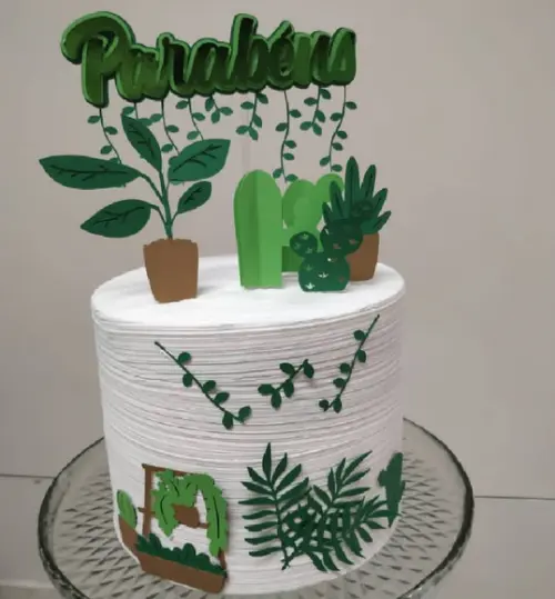 Arquivo Corte Topo de Bolo Plantas Camadas