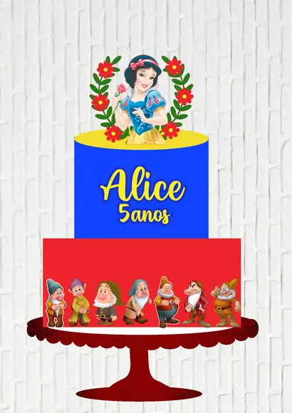 Arquivo de Corte Branca de Neve Guirlanda e 7 Anões
