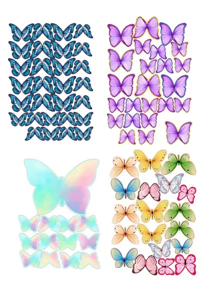Arquivo de Corte Combo Borboletas Coloridas Impressas