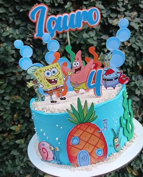 Arquivo de Corte Topo Bob Esponja Bolhas