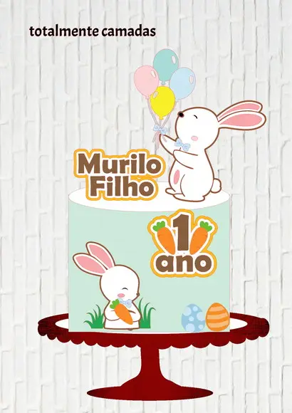Arquivo de Corte Topo Coelho Balão