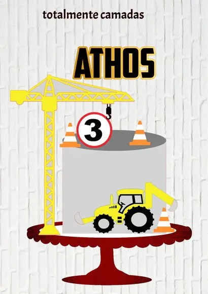Arquivo de Corte Topo Construtor Escavadeira
