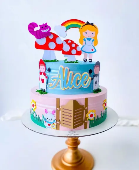 Arquivo de Corte Topo de Bolo Alice Pais das Maravilhas