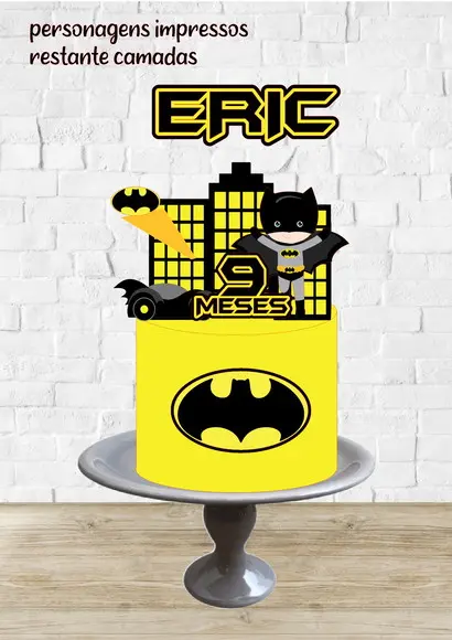 Arquivo de Corte Topo de Bolo Batman Cut Carro