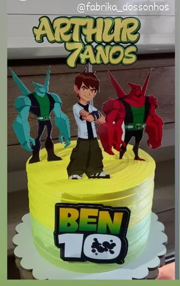 Arquivo De Corte Topo De Bolo Ben 10