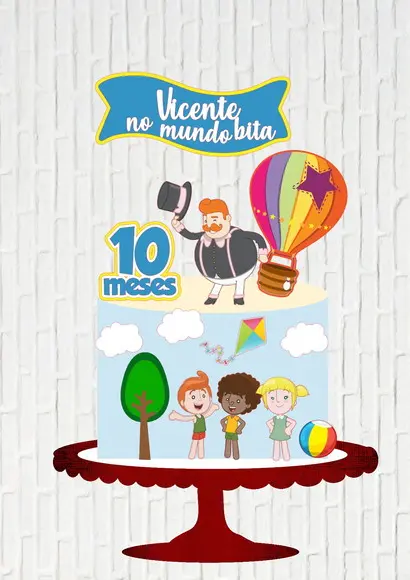 Arquivo de Corte Topo de Bolo Bita Faixa
