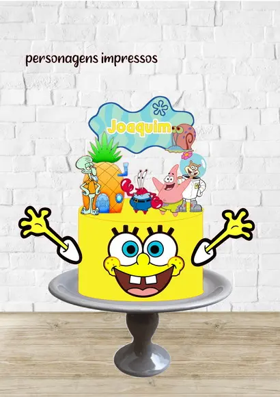 Arquivo de Corte Topo de Bolo Bob Esponja