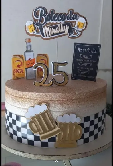 Arquivo de Corte Topo de Bolo Boteco Faixa e Menu