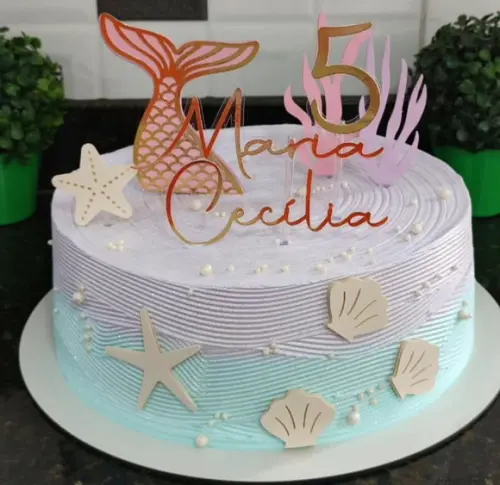 Arquivo de Corte Topo de Bolo Calda de Sereia
