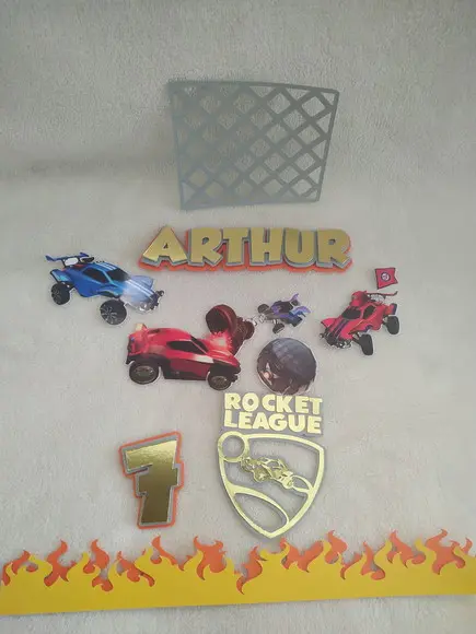 Arquivo De Corte Topo De Bolo Carros Rocket League