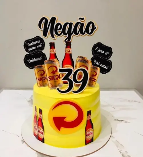 Arquivo de Corte Topo de Bolo Cerveja Skol