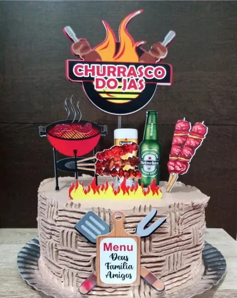 Arquivo de Corte Topo de Bolo Churrasco