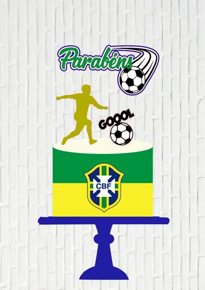 Arquivo de Corte Topo de Bolo Copa do Mundo Jogador