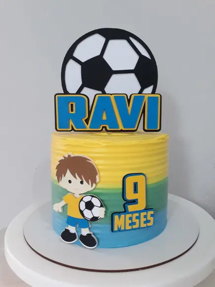 Arquivo de Corte Topo de Bolo Copa Menino Camadas