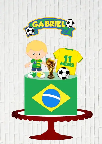 Arquivo de Corte Topo de Bolo Copa Menino Loiro