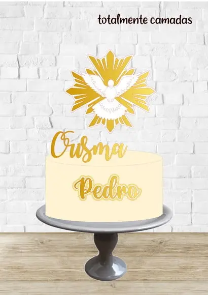 Arquivo de Corte Topo de Bolo Crisma Pomba