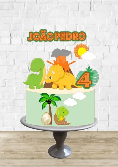 Arquivo de Corte Topo de Bolo Dinossauro Baby