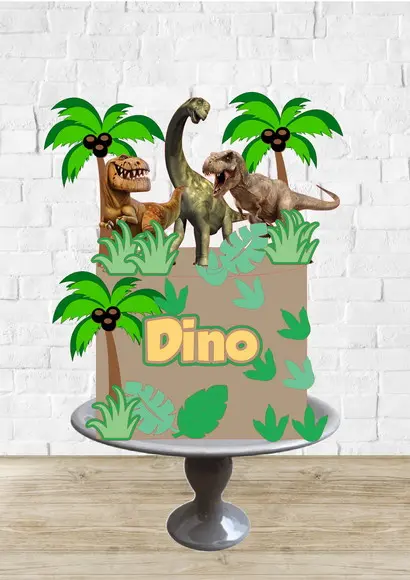 Arquivo de Corte Topo de Bolo Dinossauros