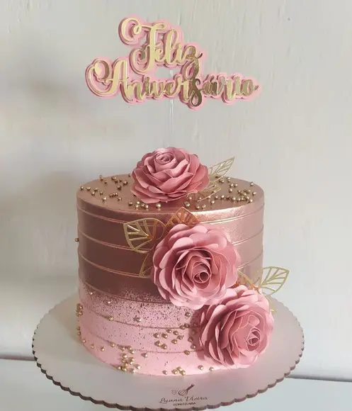 Arquivo de Corte Topo de Bolo Feliz Aniversario Flores