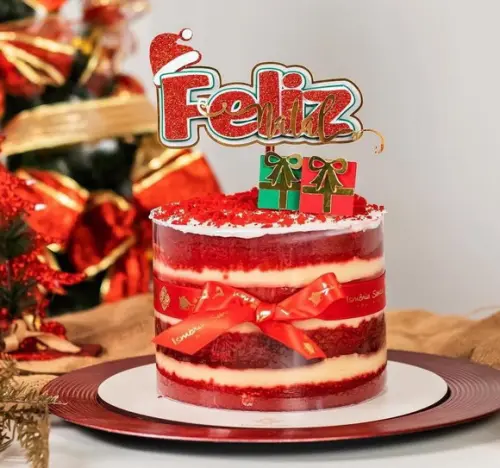 Arquivo de Corte Topo de Bolo Feliz Natal com Gorro