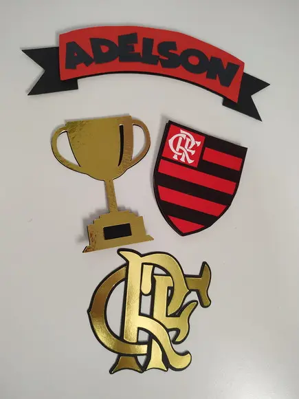 Arquivo De Corte Topo De Bolo Flamengo Taça Faixa Camadas