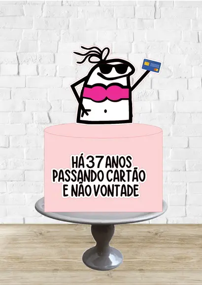 Arquivo de Corte Topo de Bolo Flork Cartão de Crédito