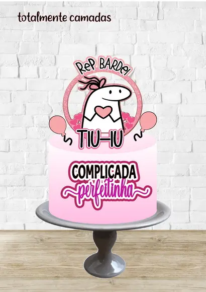 Arquivo de Corte Topo de Bolo Flork Complicada Perfeitinha