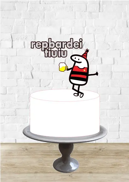 Arquivo de Corte Topo de Bolo Flork Flamengo Camadas