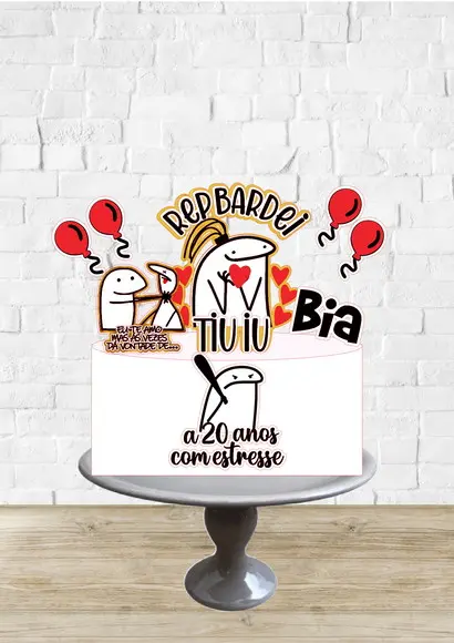 Arquivo de Corte Topo de Bolo Flork Estressada