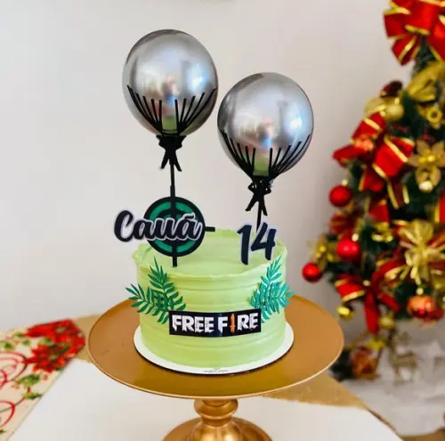 Arquivo de Corte Topo de Bolo Freefire Paraquedista