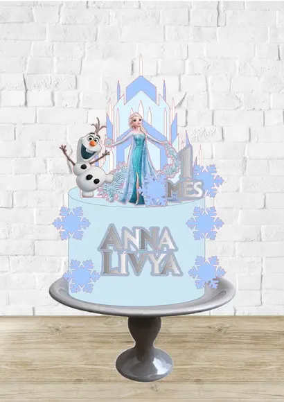 Arquivo de Corte Topo de Bolo Frozen Castelo