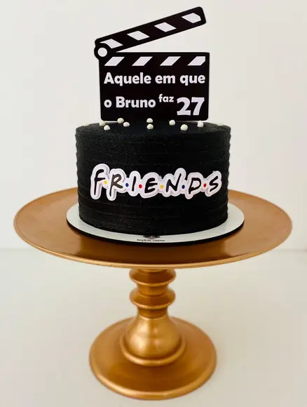 Arquivo de Corte Topo de Bolo Friends Filme Camadas