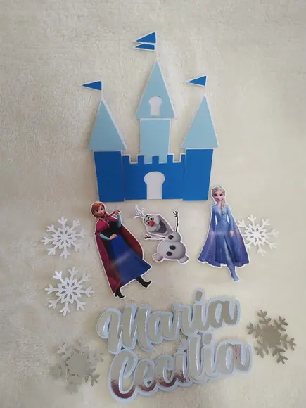 Arquivo De Corte Topo De Bolo Frozen Castelo Camadas