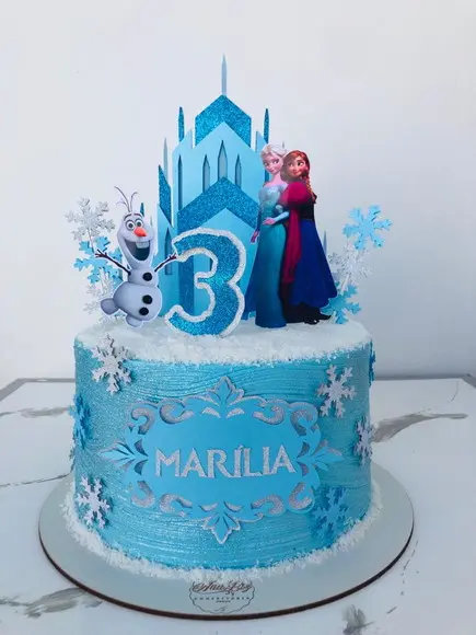 Arquivo De Corte Topo De Bolo Frozen Castelo Camadas