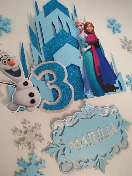 Arquivo De Corte Topo De Bolo Frozen Castelo Camadas
