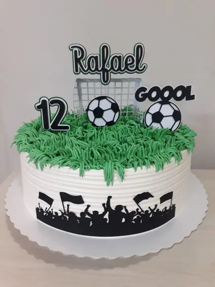 Arquivo de Corte Topo de Bolo Futebol Torcida, Bola
